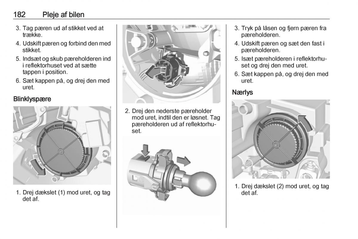 manual  Opel Crossland X Bilens instruktionsbog / page 184