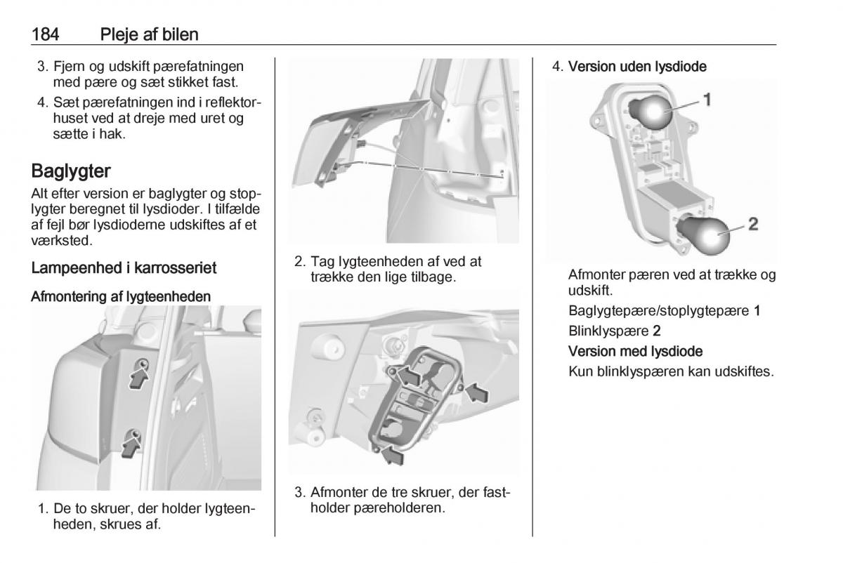 manual  Opel Crossland X Bilens instruktionsbog / page 186