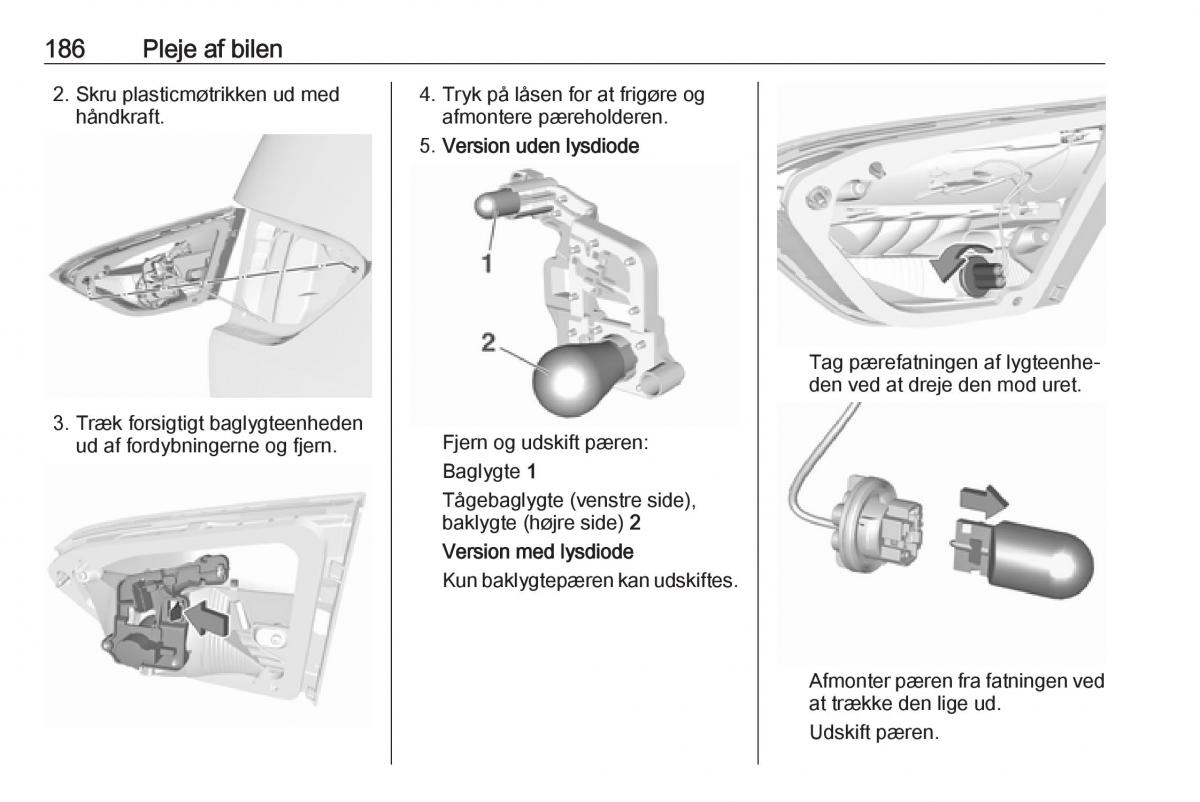 manual  Opel Crossland X Bilens instruktionsbog / page 188