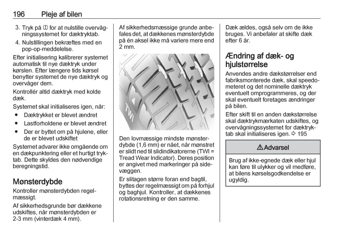 manual  Opel Crossland X Bilens instruktionsbog / page 198