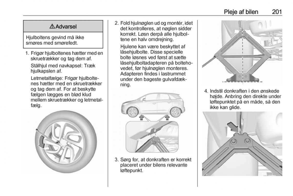 manual  Opel Crossland X Bilens instruktionsbog / page 203