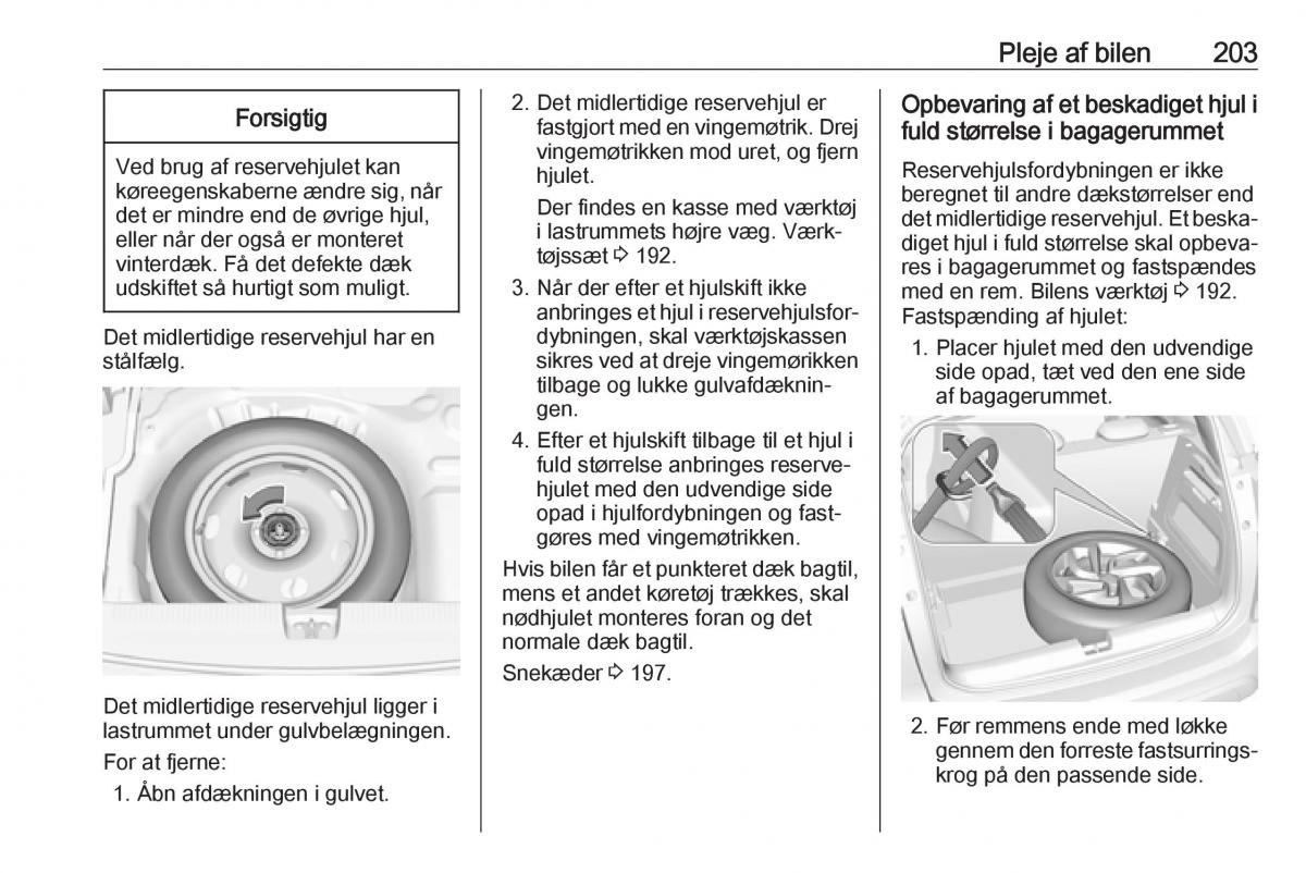 manual  Opel Crossland X Bilens instruktionsbog / page 205