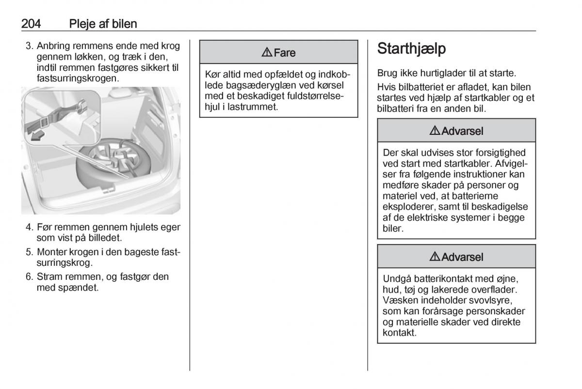 manual  Opel Crossland X Bilens instruktionsbog / page 206