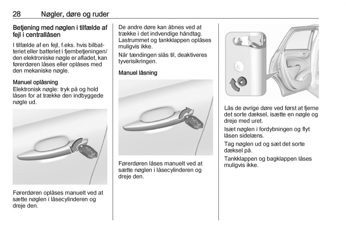 manual  Opel Crossland X Bilens instruktionsbog / page 30