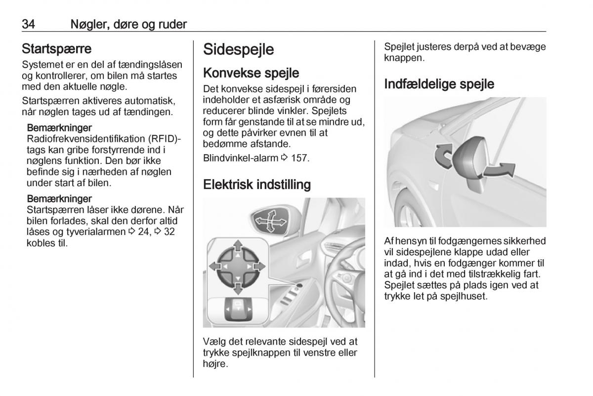 manual  Opel Crossland X Bilens instruktionsbog / page 36