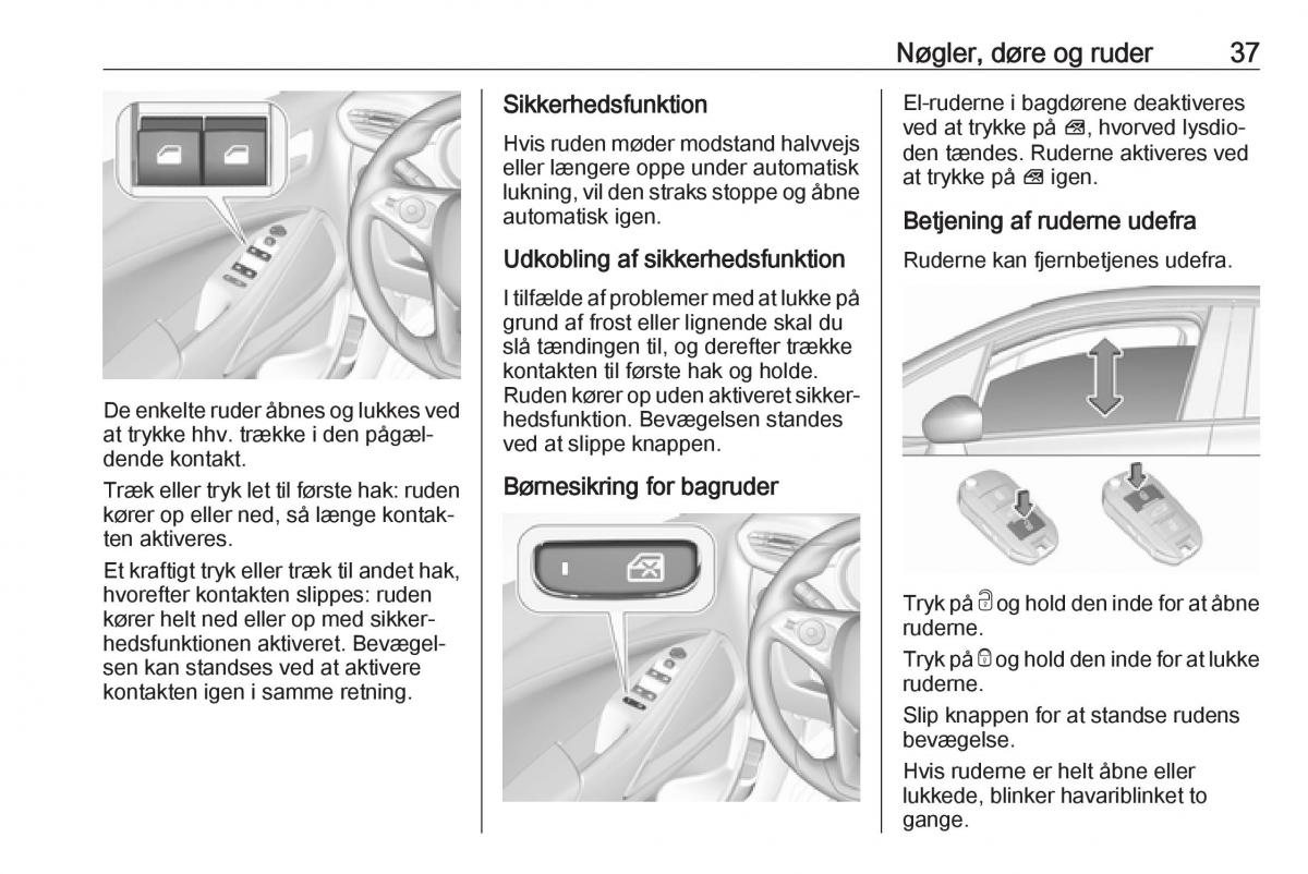 manual  Opel Crossland X Bilens instruktionsbog / page 39