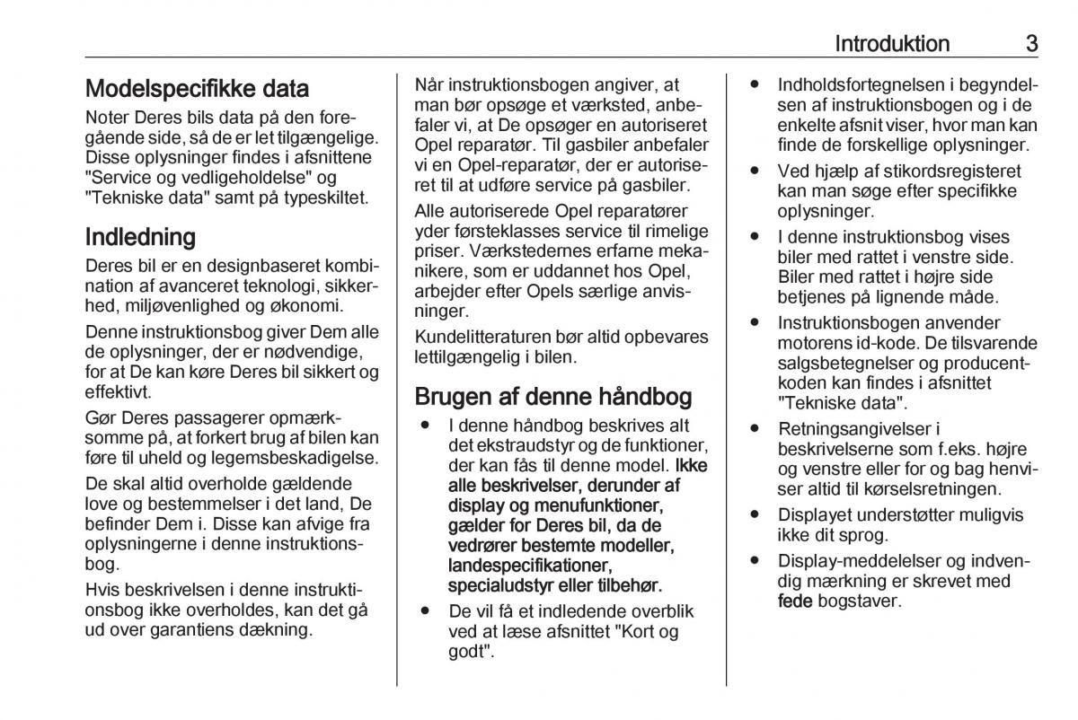 Opel Crossland X Bilens instruktionsbog / page 5