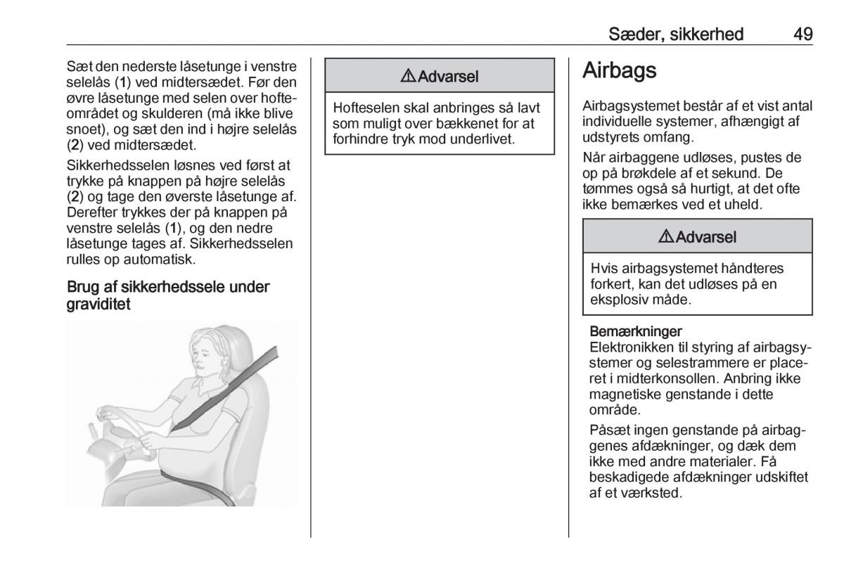 Opel Crossland X Bilens instruktionsbog / page 51