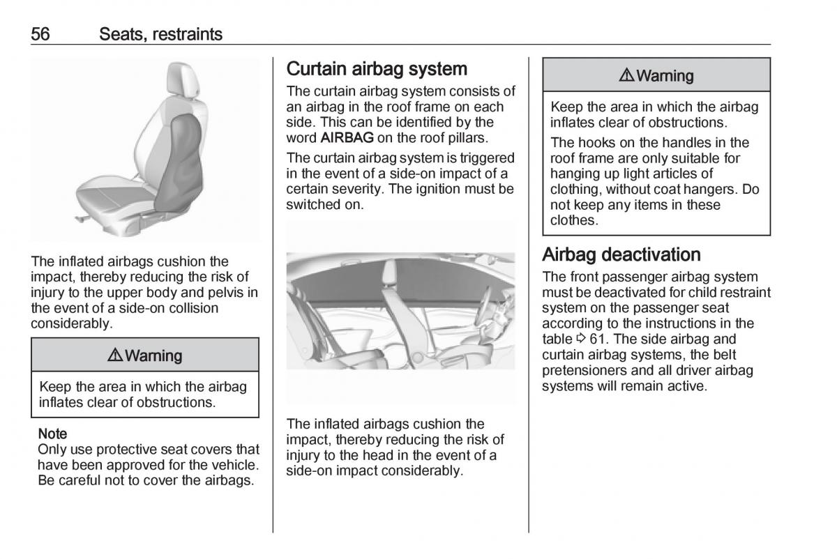 Opel Crossland X owners manual / page 58