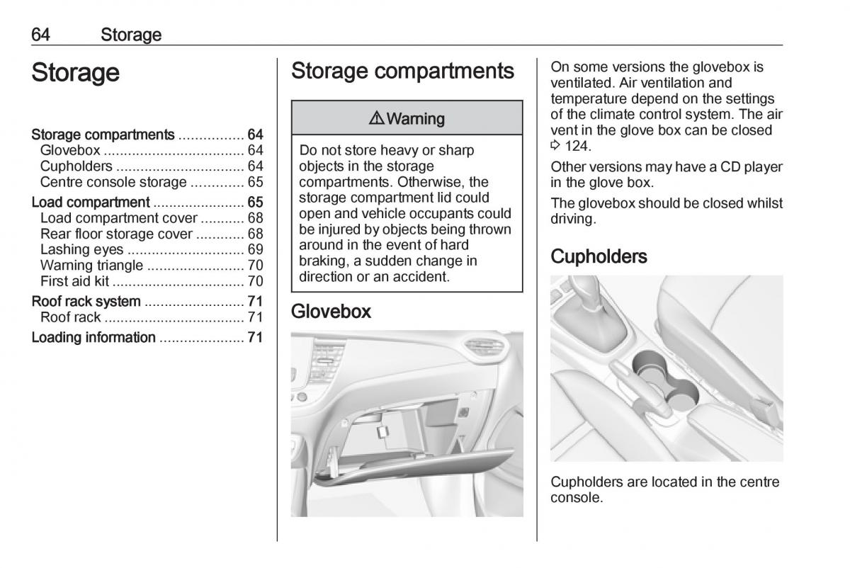 Opel Crossland X owners manual / page 66