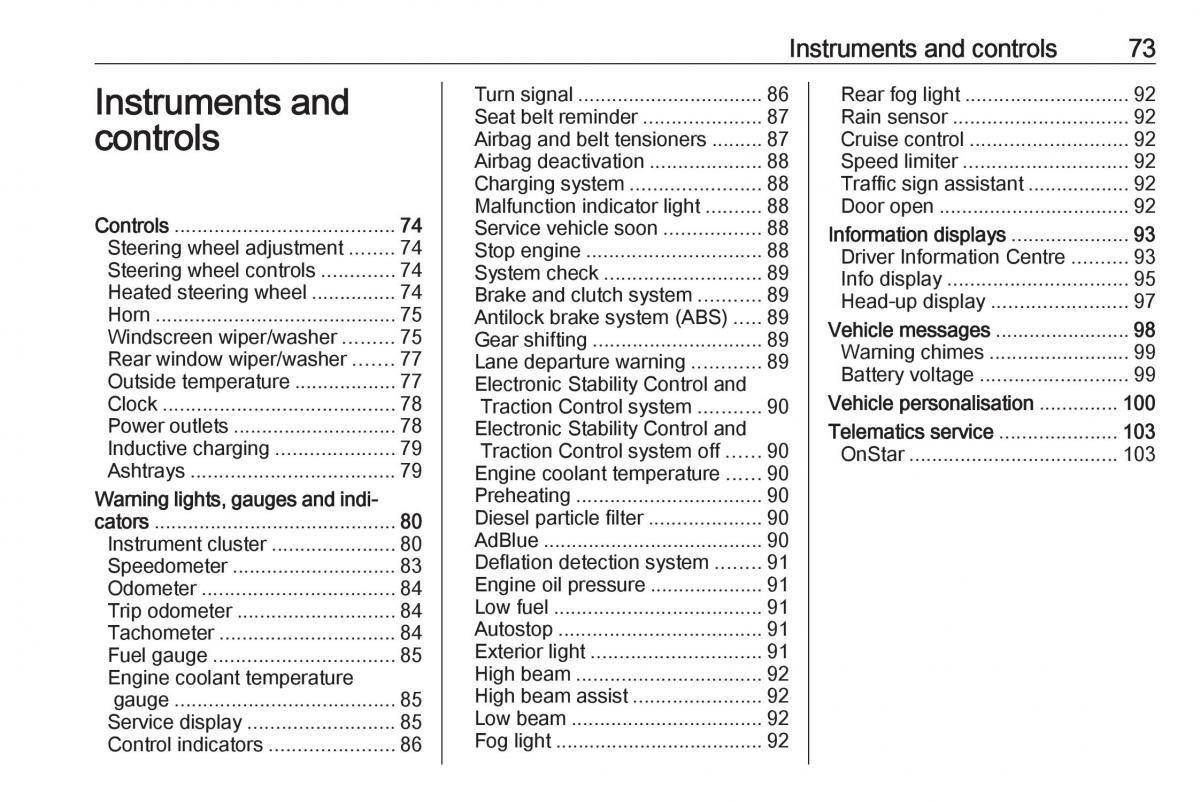 Opel Crossland X owners manual / page 75