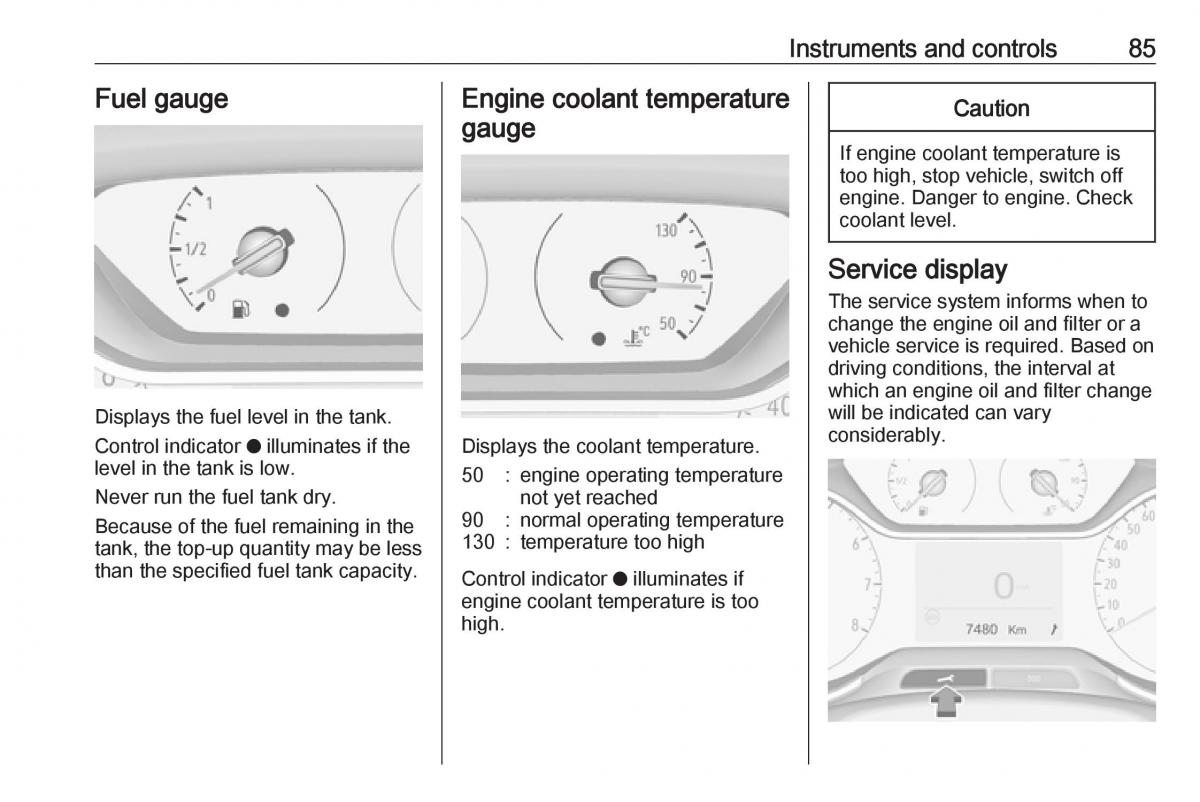 Opel Crossland X owners manual / page 87