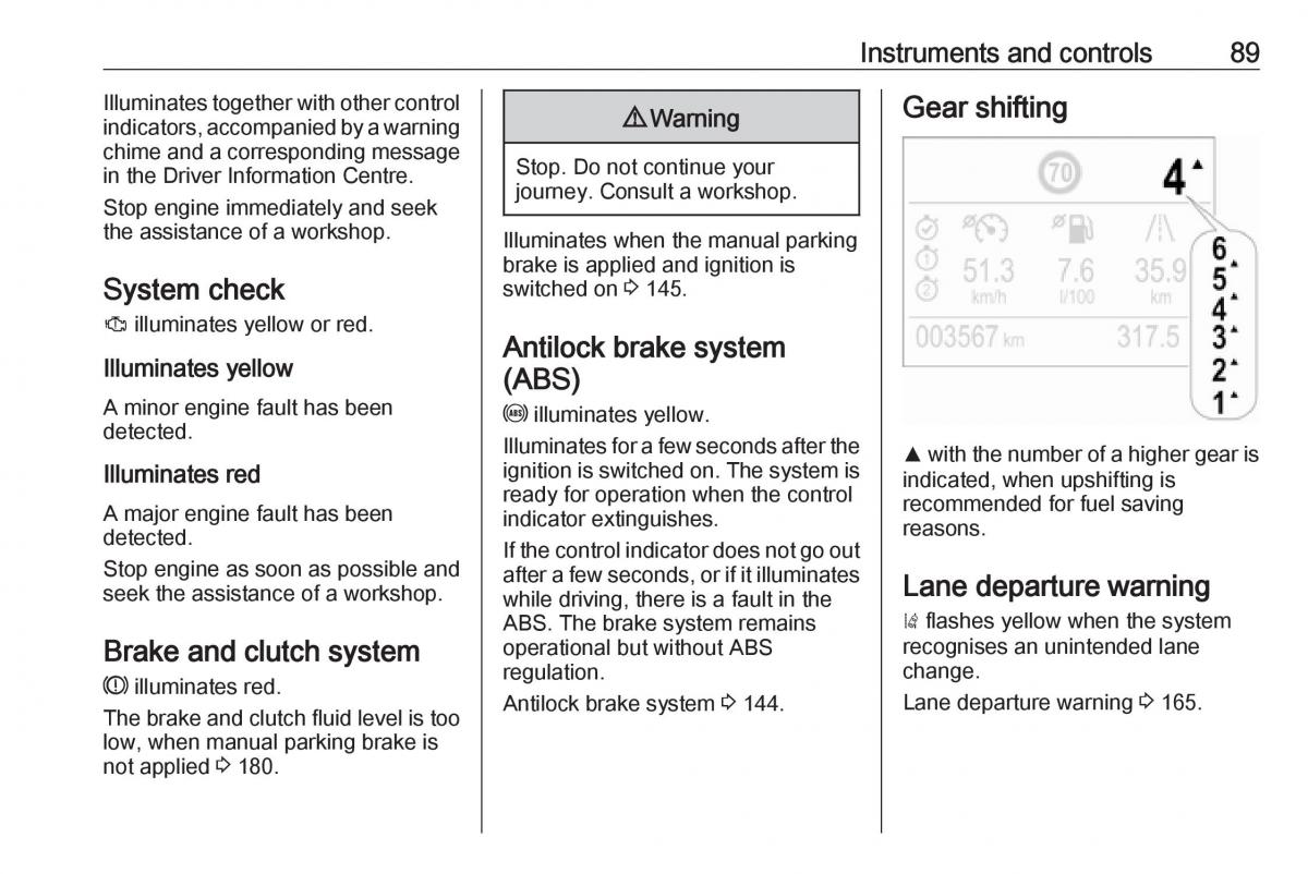 Opel Crossland X owners manual / page 91