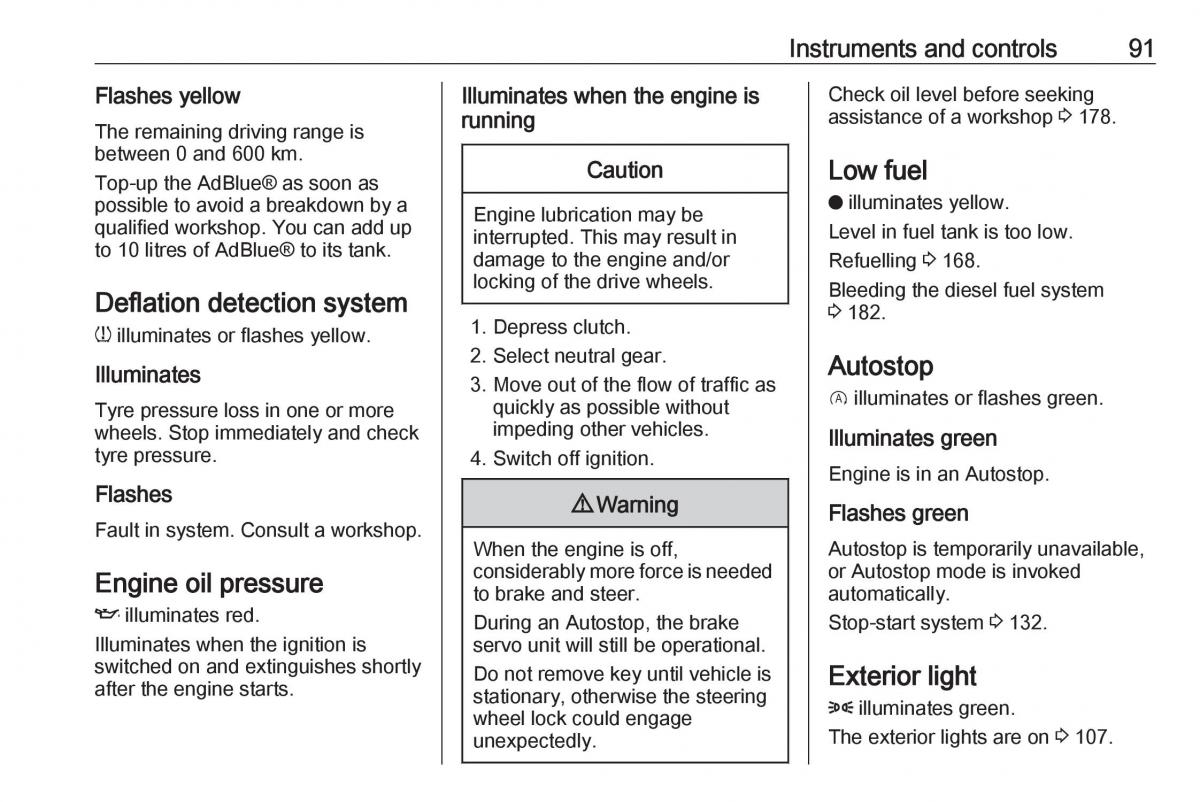 Opel Crossland X owners manual / page 93