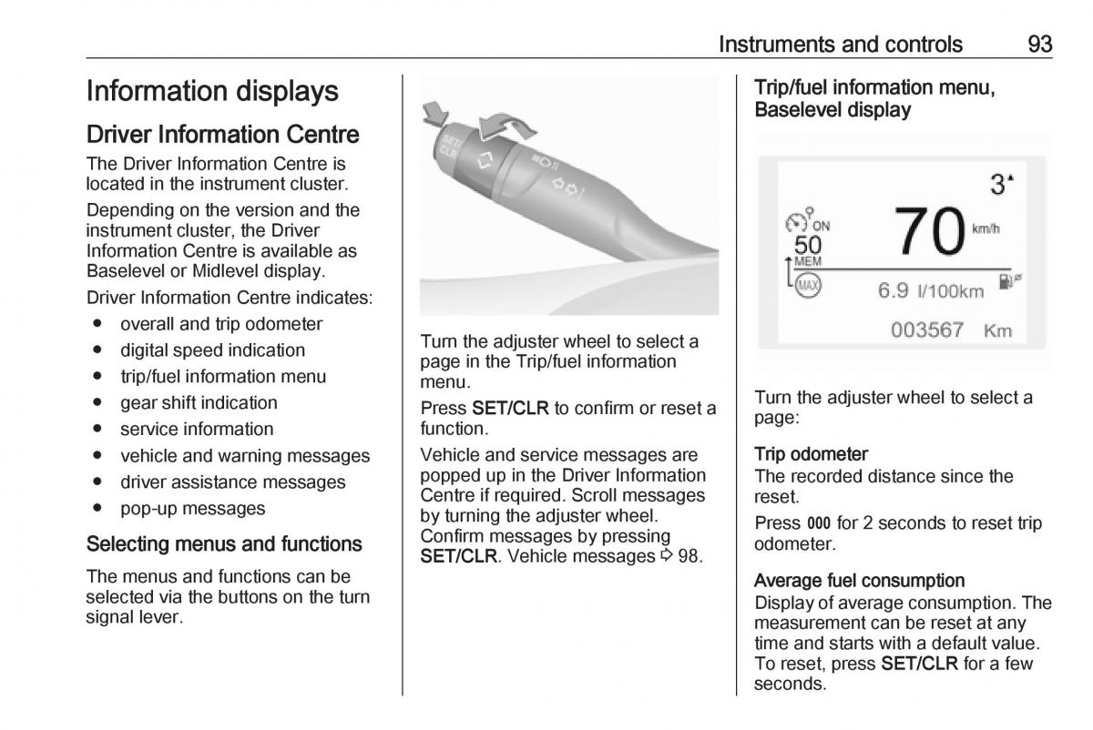 Opel Crossland X owners manual / page 95