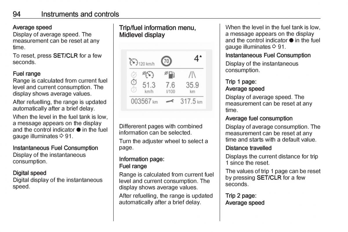 Opel Crossland X owners manual / page 96