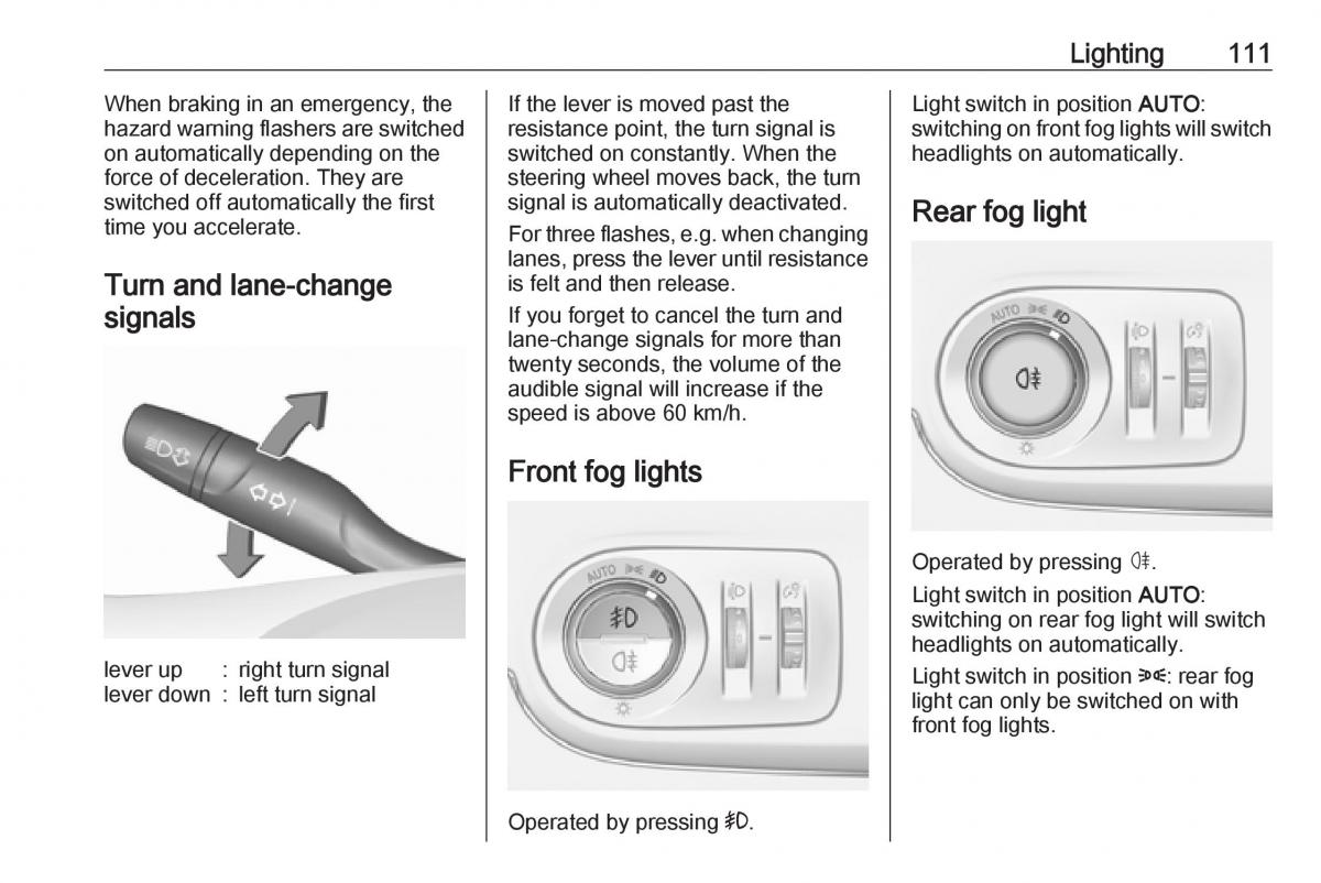 Opel Crossland X owners manual / page 113