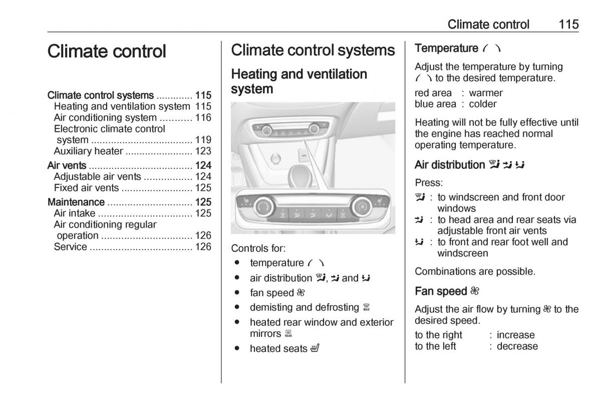 Opel Crossland X owners manual / page 117