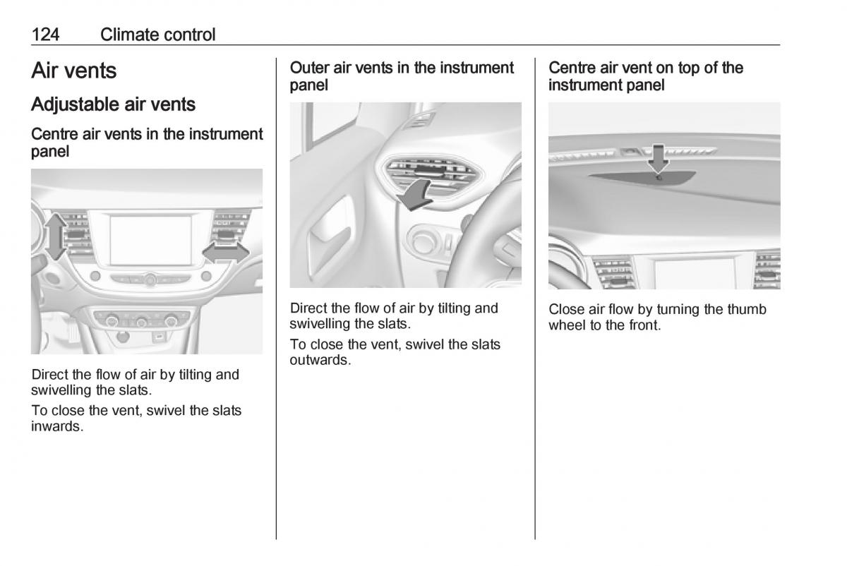 Opel Crossland X owners manual / page 126