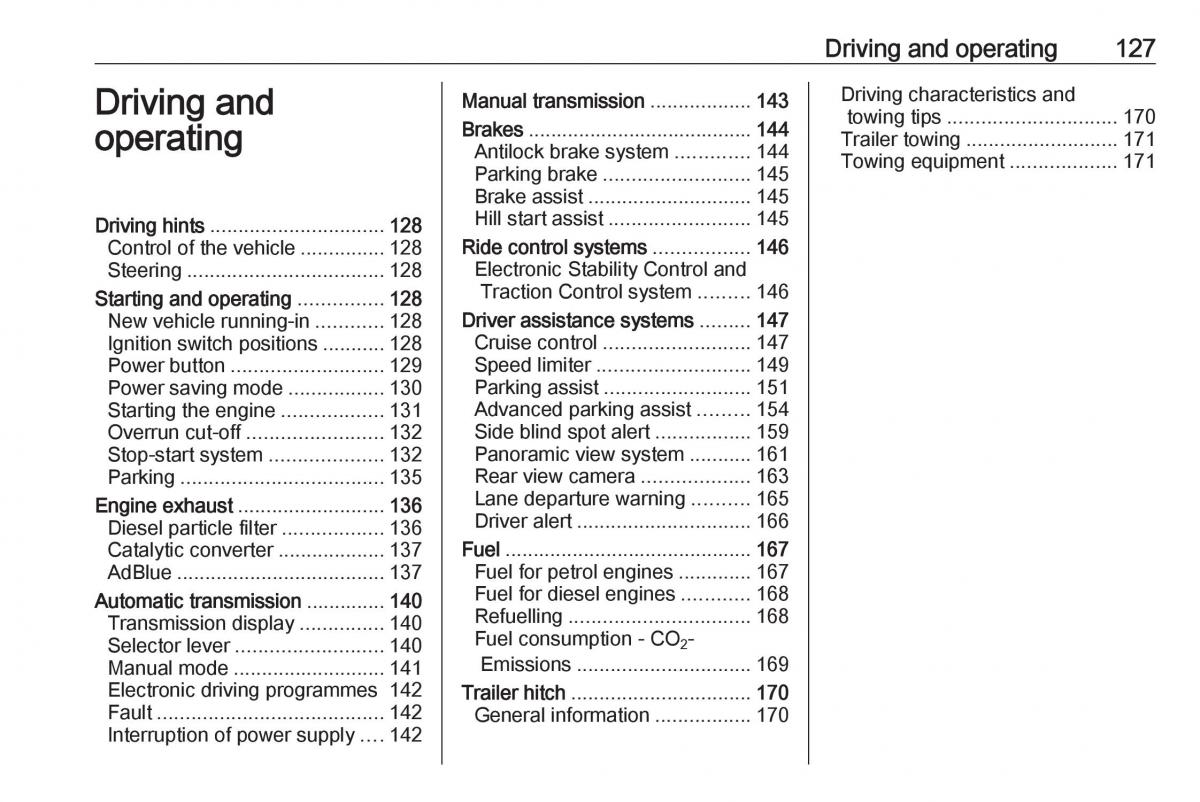 Opel Crossland X owners manual / page 129