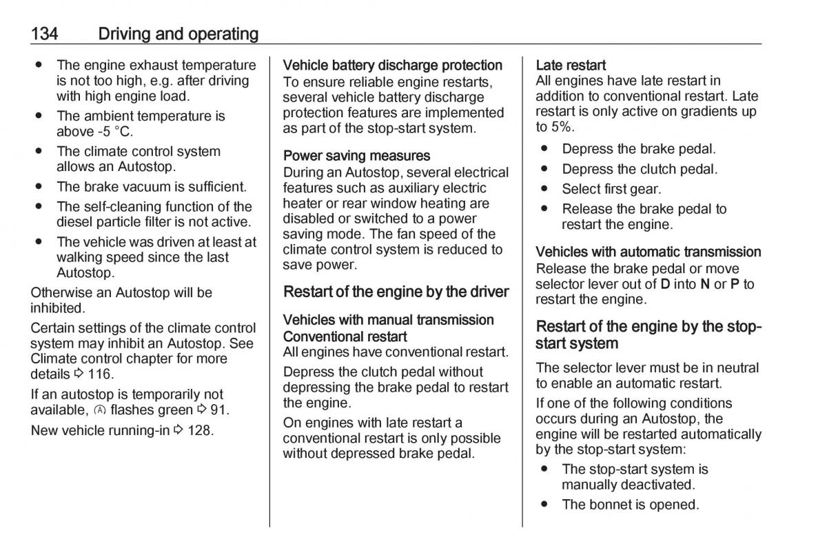 Opel Crossland X owners manual / page 136