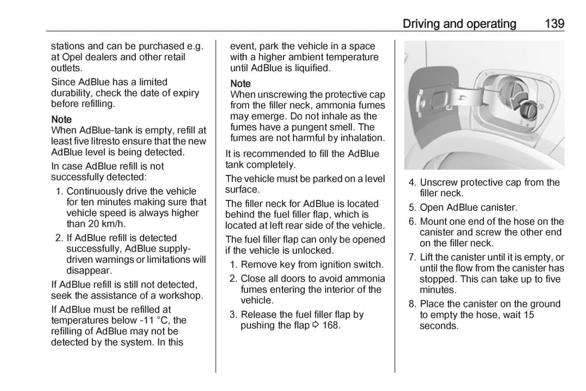 Opel Crossland X owners manual / page 141