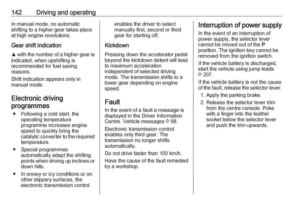 Opel Crossland X owners manual / page 144