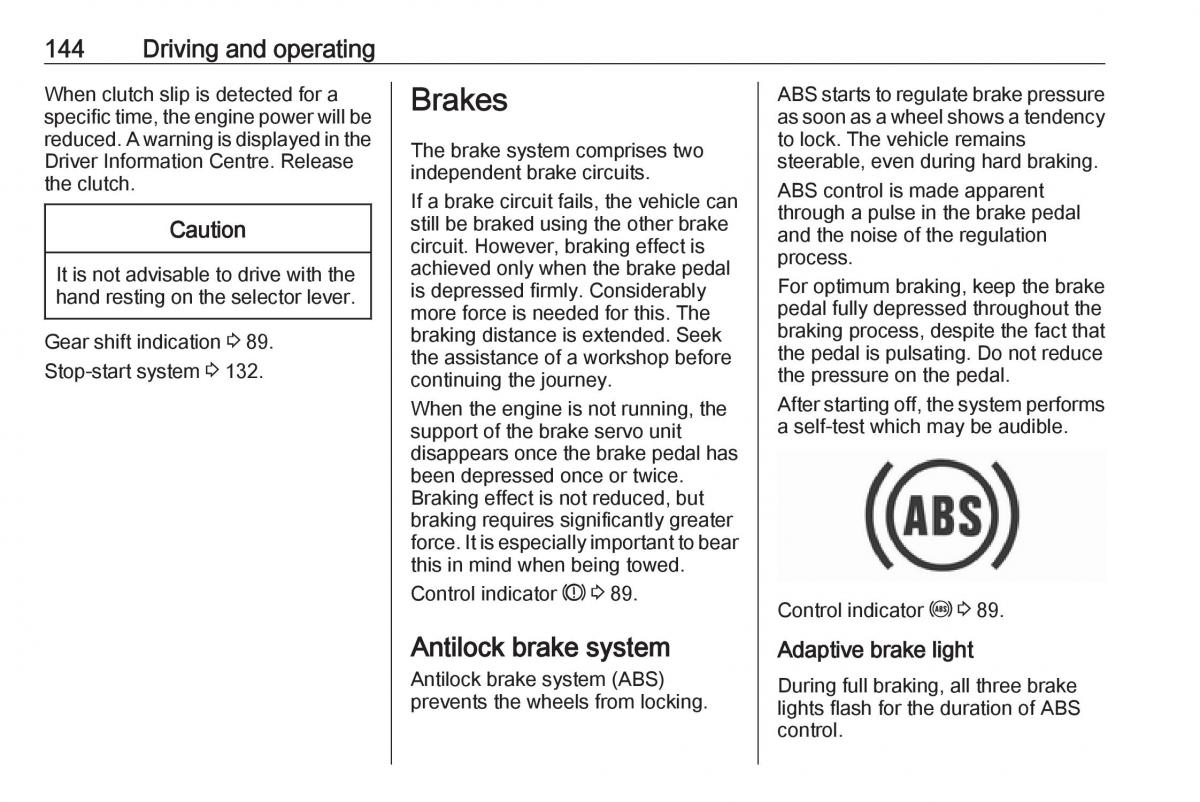 Opel Crossland X owners manual / page 146