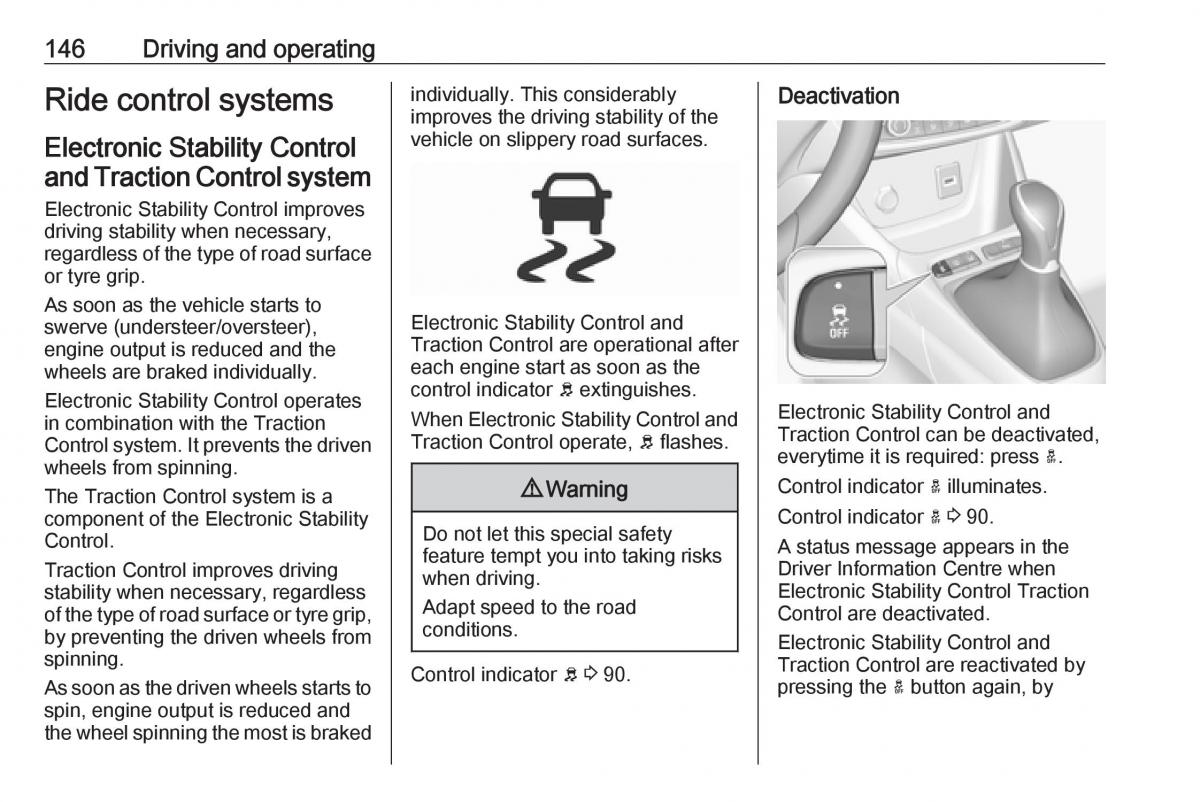 Opel Crossland X owners manual / page 148