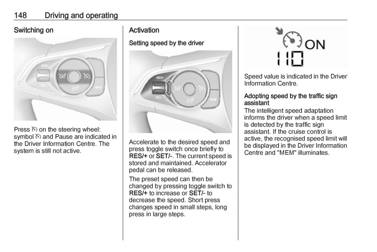 Opel Crossland X owners manual / page 150