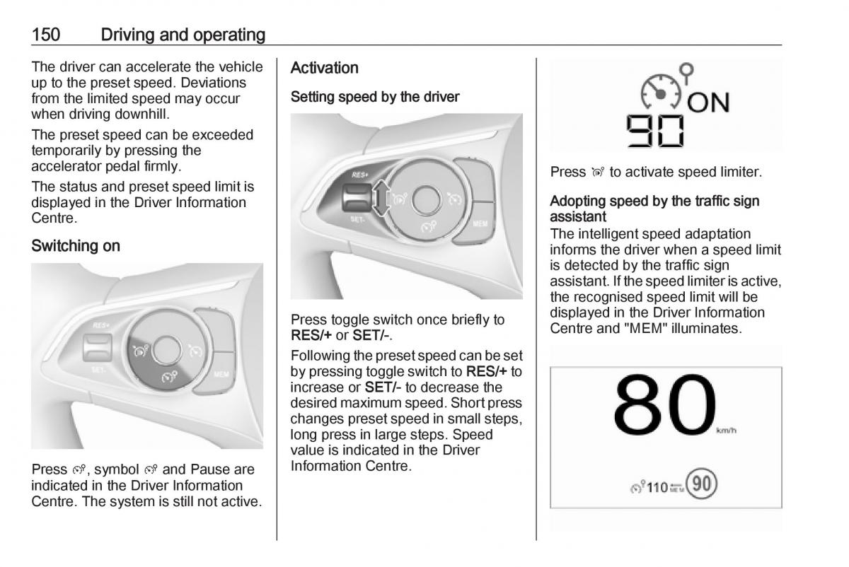 Opel Crossland X owners manual / page 152