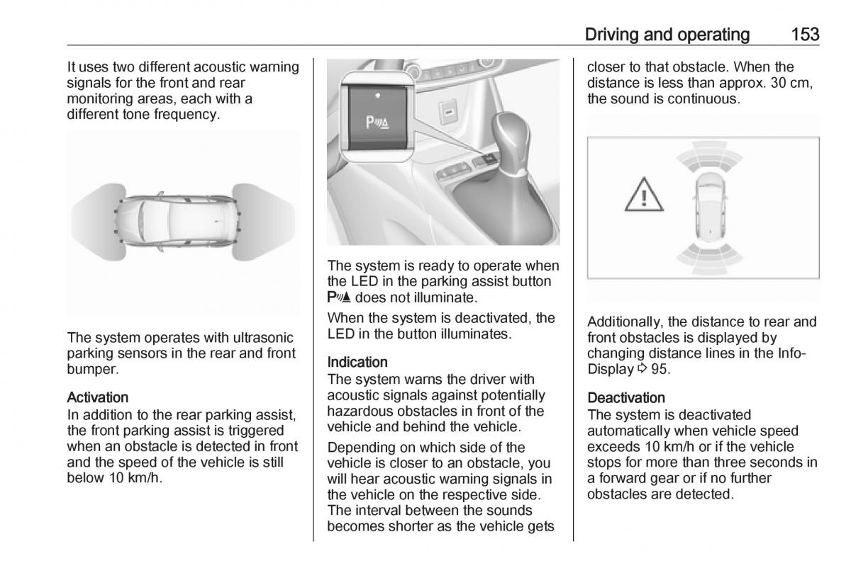 Opel Crossland X owners manual / page 155