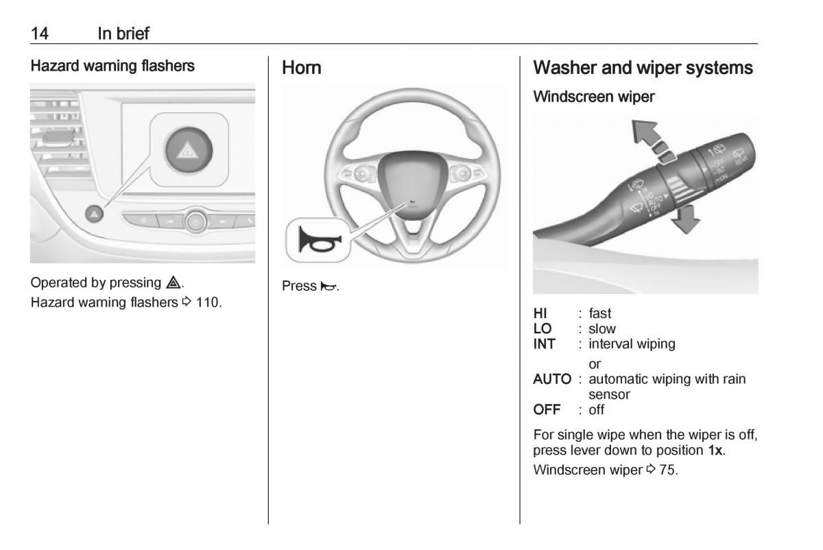 Opel Crossland X owners manual / page 16