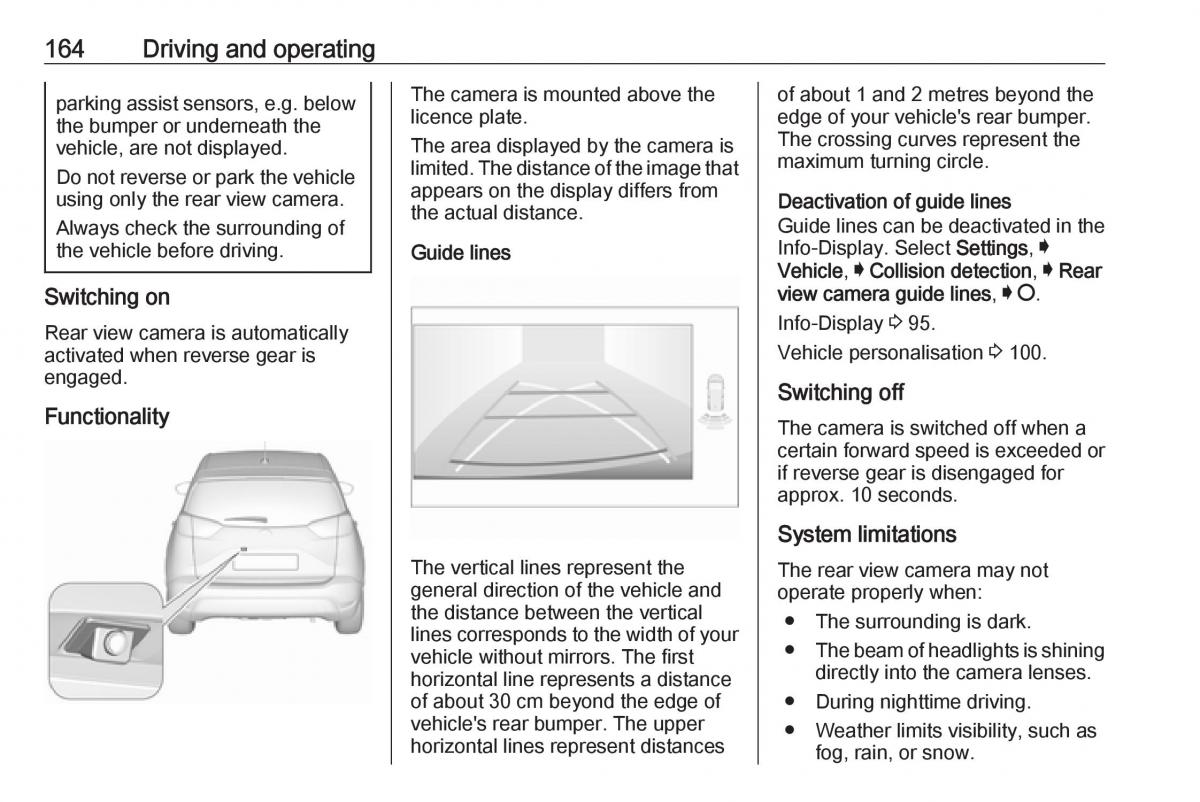 Opel Crossland X owners manual / page 166