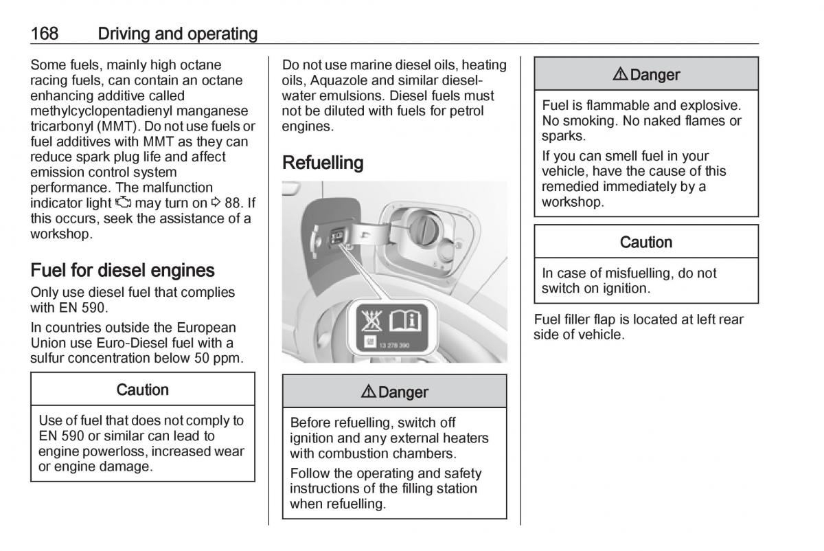 Opel Crossland X owners manual / page 170