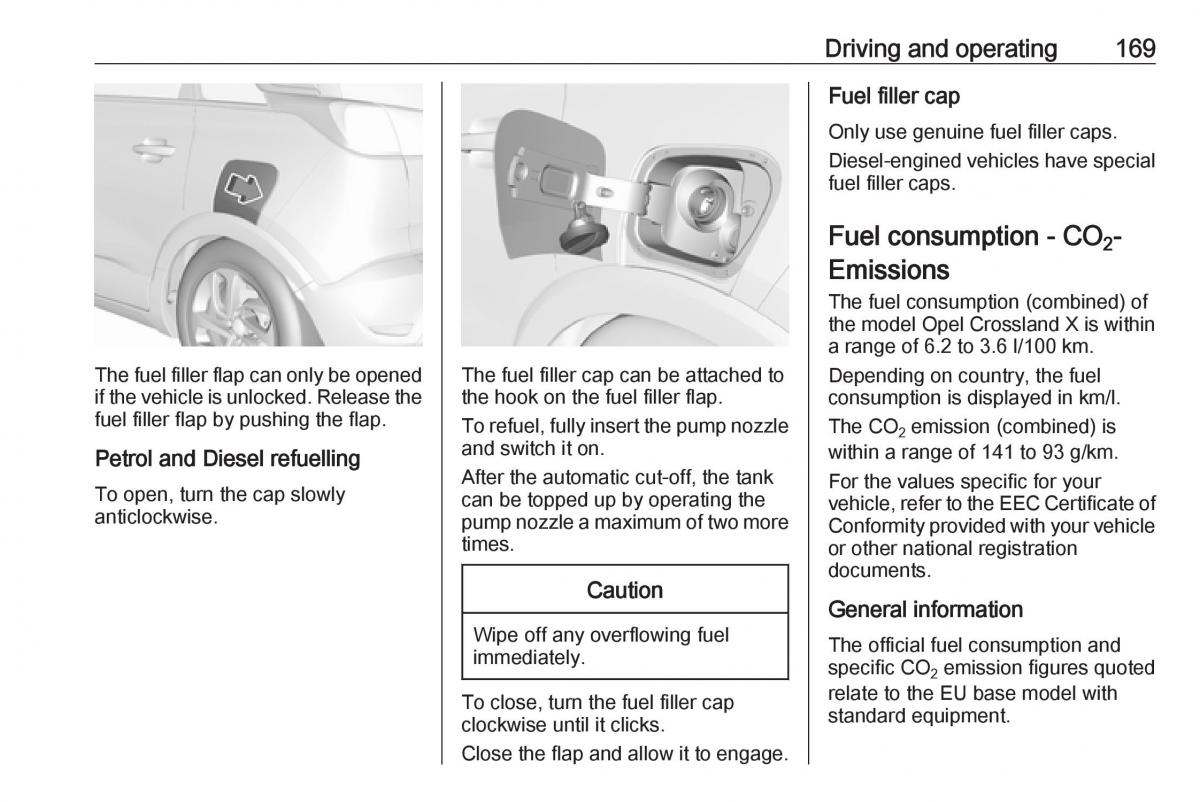 Opel Crossland X owners manual / page 171