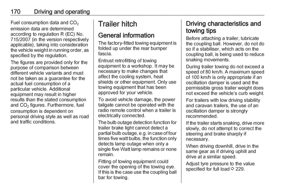 Opel Crossland X owners manual / page 172