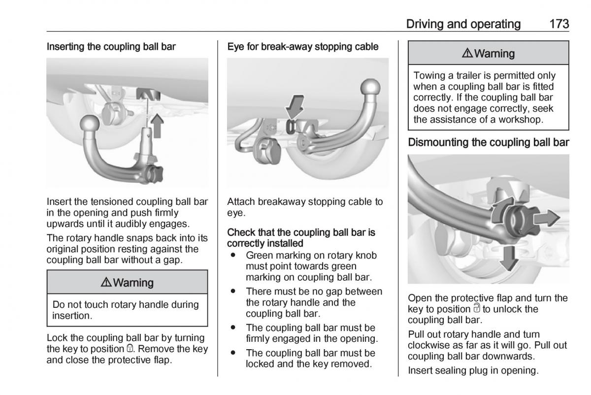 Opel Crossland X owners manual / page 175