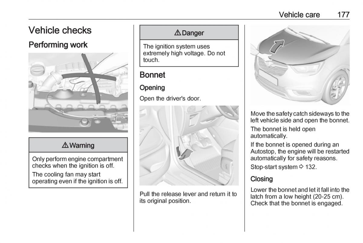 Opel Crossland X owners manual / page 179