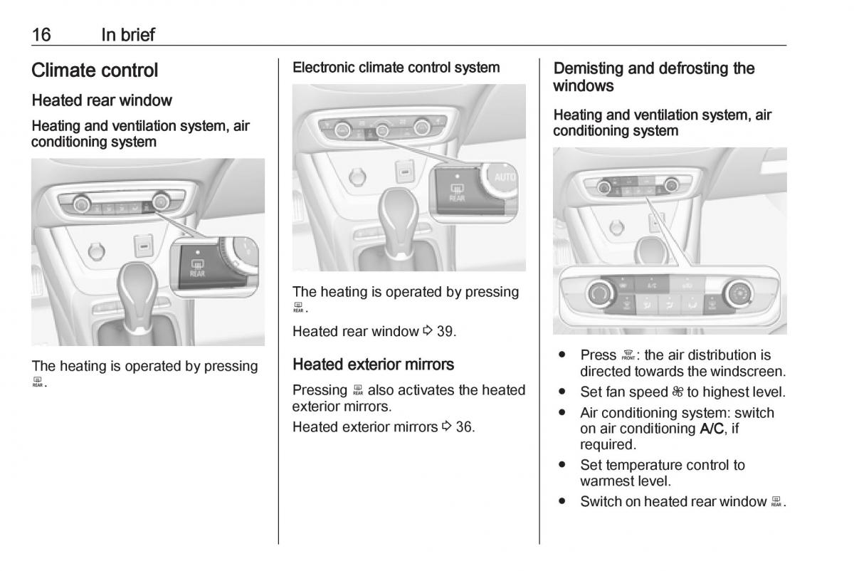 Opel Crossland X owners manual / page 18