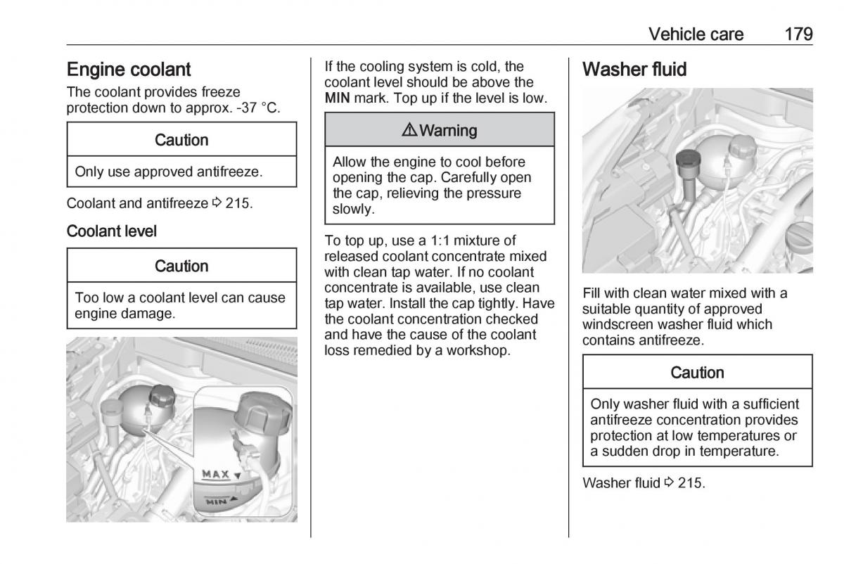 Opel Crossland X owners manual / page 181