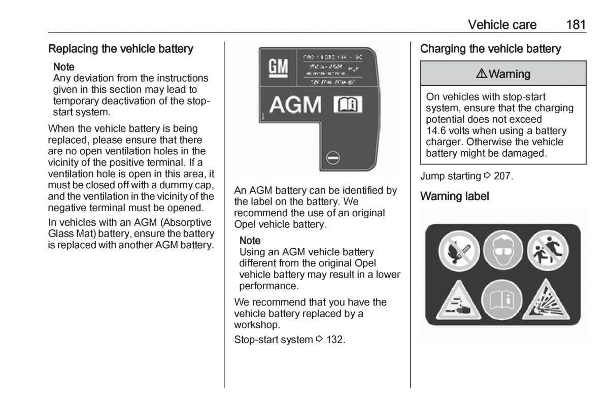 Opel Crossland X owners manual / page 183