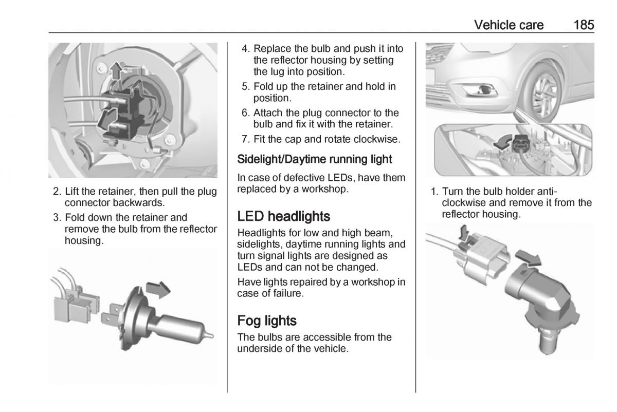 Opel Crossland X owners manual / page 187