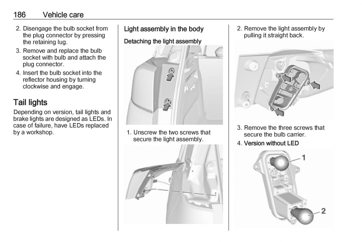 Opel Crossland X owners manual / page 188