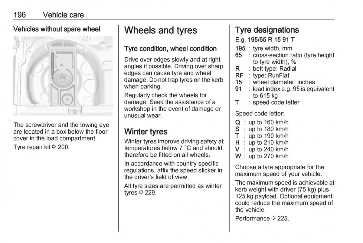 Opel Crossland X owners manual / page 198