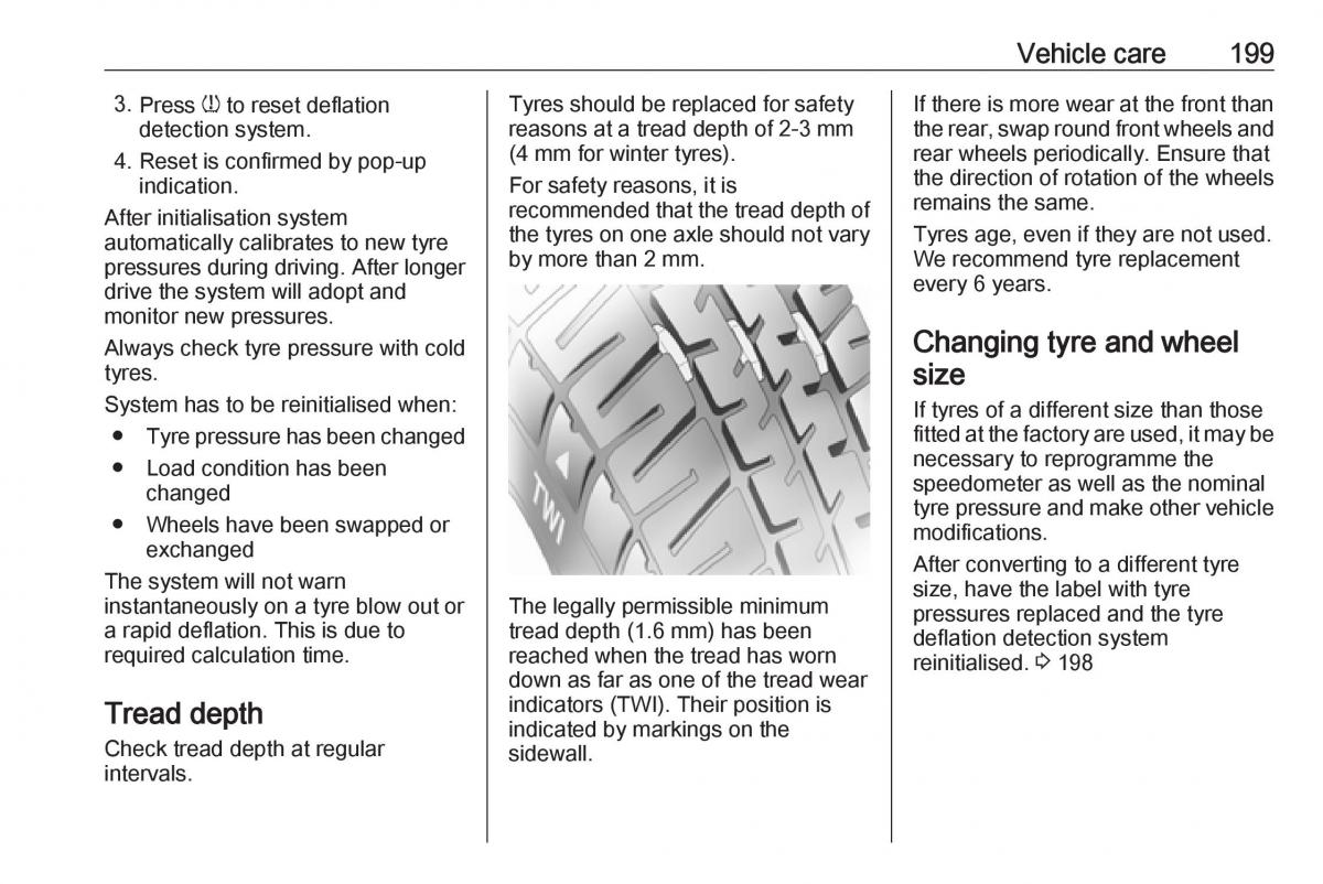 Opel Crossland X owners manual / page 201