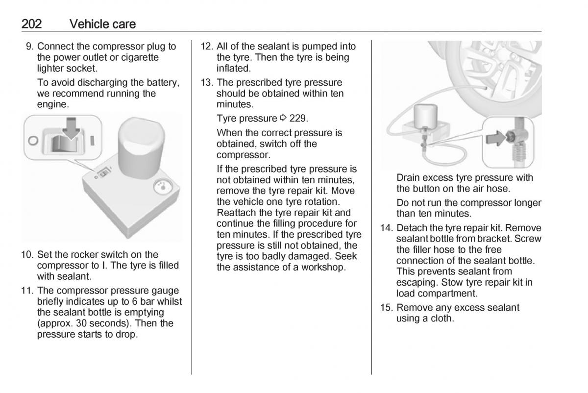 Opel Crossland X owners manual / page 204