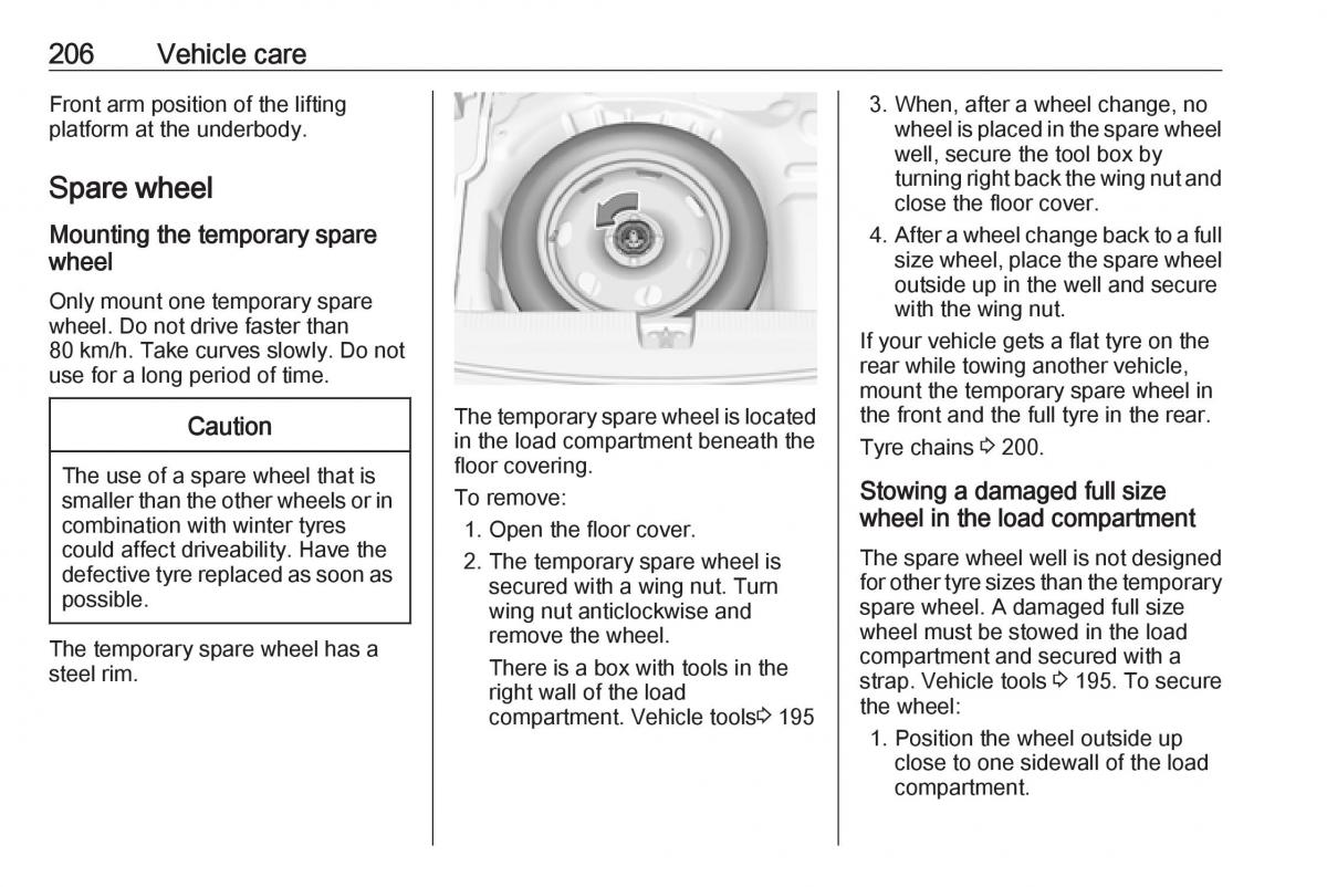 Opel Crossland X owners manual / page 208