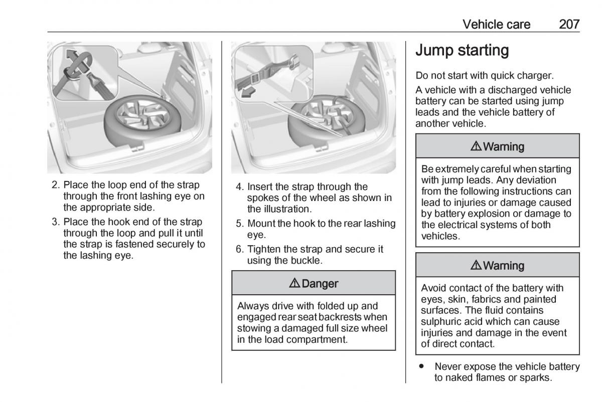 Opel Crossland X owners manual / page 209