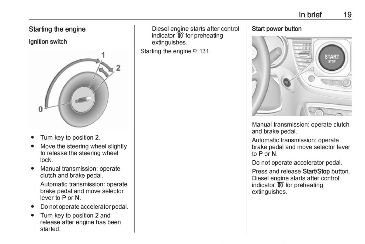 Opel Crossland X owners manual / page 21